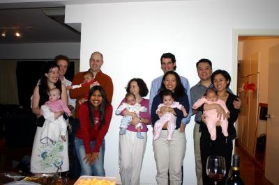 Parent baby line-up - Ante natal class of 2003!