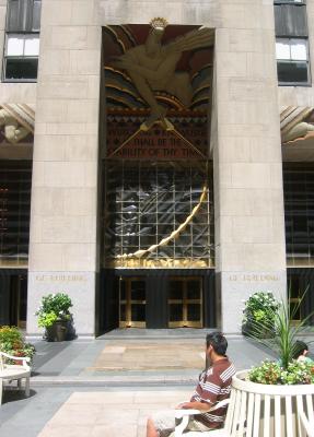 Main Entrance to GE Building Plaza Side