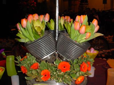 pails of tulips