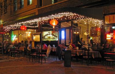 Streetside Dining in Asheville, NC