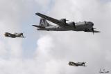 B-29 Superfortress and P-51s