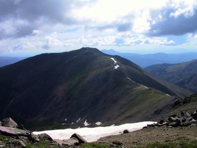 View of Mt. Oxford (Elev 14,153 ft), And Access Trail Across Saddle