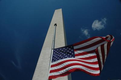 The flags in DC were at half-staff for Ronald Reagan