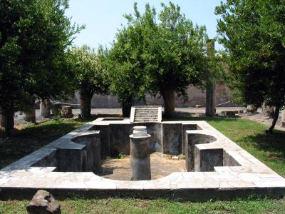 Courtyard garden, with bathing pool