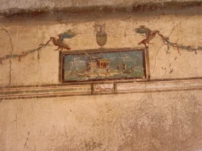 Landscape with temples - painting in room