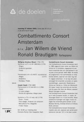 Cover of program folder of Rotterdam Doelen