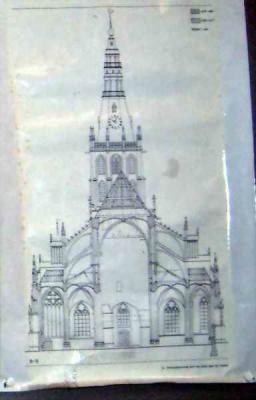 Drawing of St Jan's cathedral + tower