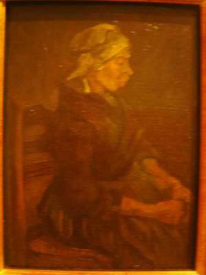 Peasant wife by Van Gogh, painted in his Nuenen period. My photo (hand)