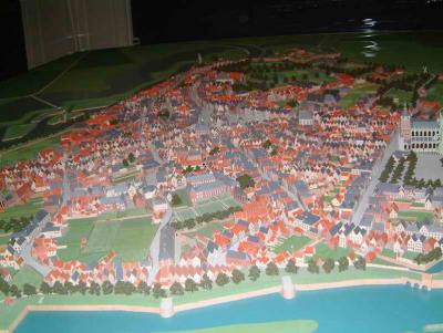 Maquette of Den Bosch, dating from 1950s. To the right is the St Jan's kathedraal