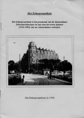 Cover of a very nice brochure on the Scheepvaarthuis, written by Jan van Wier, who also guided tour throughthis beautiful building