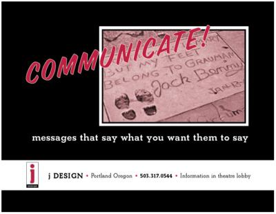 Movie Theatre Slideshow Ad: Communicate!