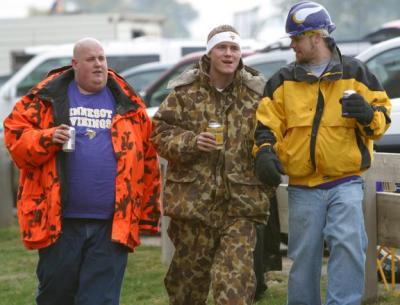 These guys are three typical Viking Football fans.