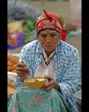 eating rice pudding