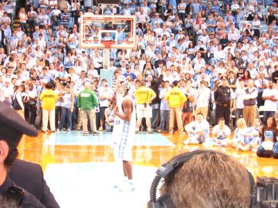 Melvin gives Senior Day speech.