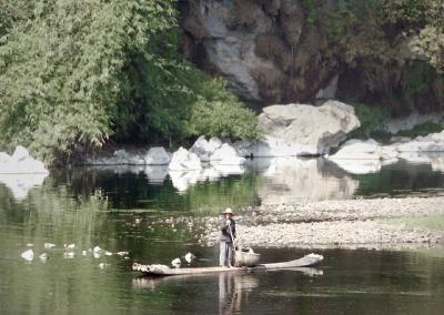 Ducks, and a traditional Lijiang raft