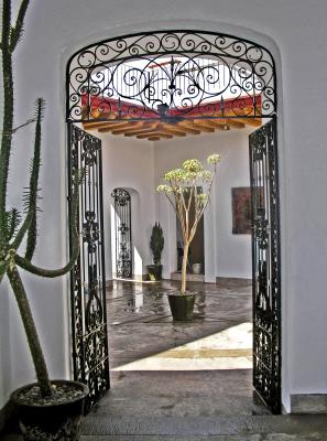 doorway with wrought iron, Oaxaca