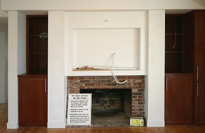 Fireplace with Built-In entertainment cabinets