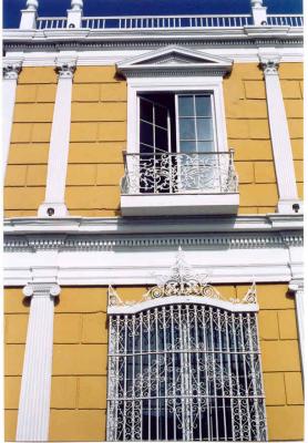 Remarkable facade of a  Trujillo colonial house