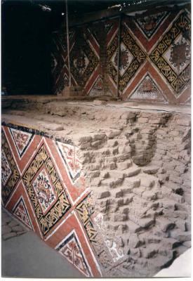 Beautiful frieze inside Huaca del la Luna