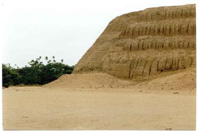 Weathered side of Huaca del Sol