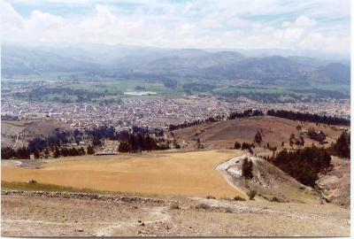 The  fertile valley of Cajamarca