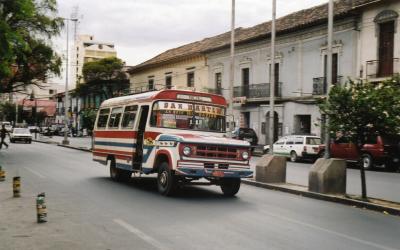 cool colorful Bolivian buses