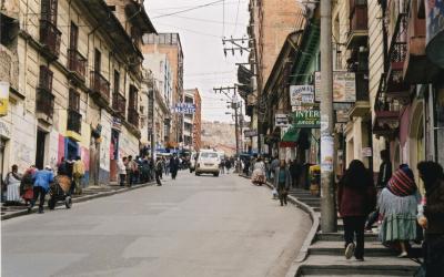 on streets in La Paz, the capital of Bolivia