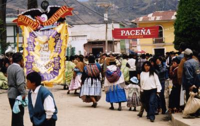 local festival in small village of Sorata, Bolivia