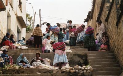 local festival in small village of Sorata, Bolivia