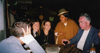 Local Inca talking to us in Sorata (Bolivia)
