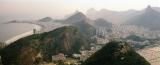 view on Rio from Sugar Loaf, left - Copacabana