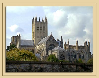 Rear view of Wells Cathedral