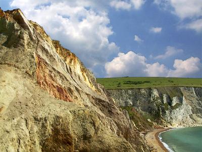 Coloured cliffs, Alum Bay, Isle of Wight