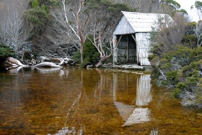 Reflections of the Crater Lake Boat House