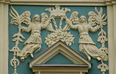 ''cossack'' angels on tower relief
