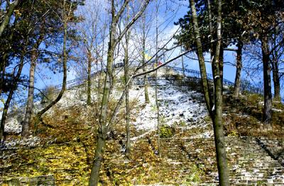 the trail up castle mount