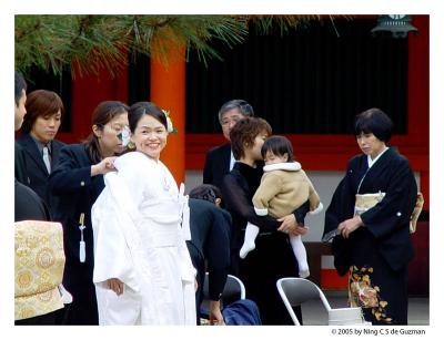 Sneak shots at a wedding at the Heian Shrine