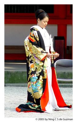 Sneak shots at a wedding at the Heian Shrine