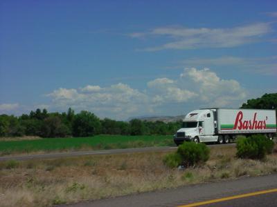 Bashas truck traveling <br> south on interstate 17