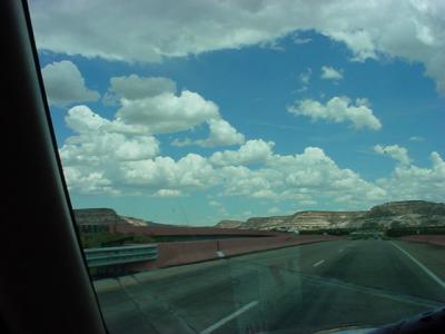 the sky goingto New Mexico