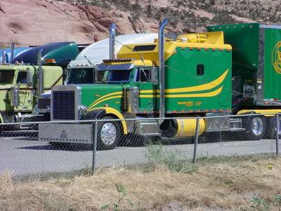 New Mexico state line big rig