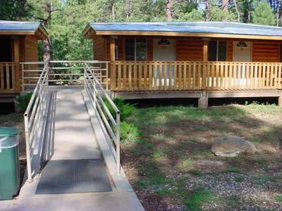 ramp to our room<br>at Mormon lake<br>no water in the lake<br>for eight years