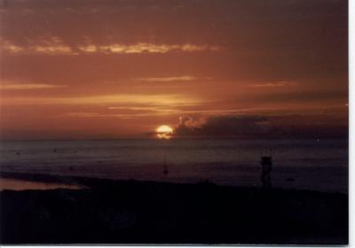 Coastal Sunset over Coast Guard  watch tower