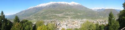 Morbegno citta' e le alpi retiche - Italy - Italia - Alps - Bassa Valtellina
