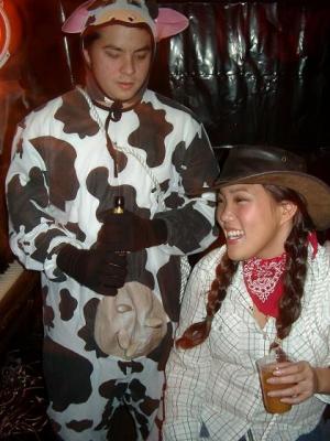 Cowgirl and her Cow.
