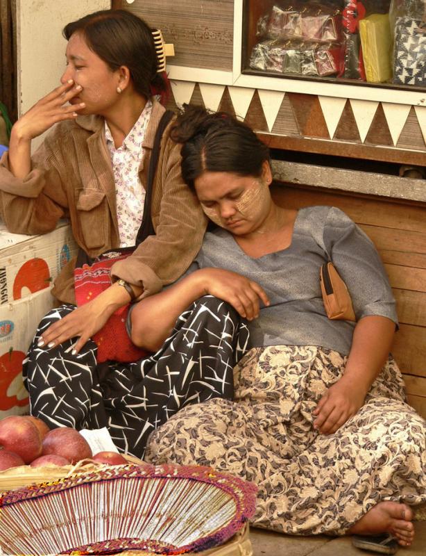 Slumber in the Market, Chinatown, Yangon, Myanmar, 2005