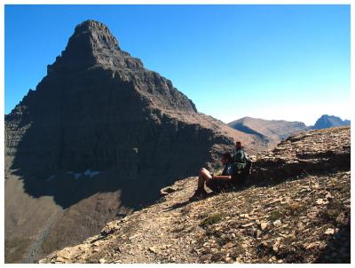 Taking a Break After Summiting Flinsch