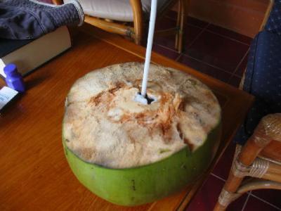 coconut brought to me by my room boy