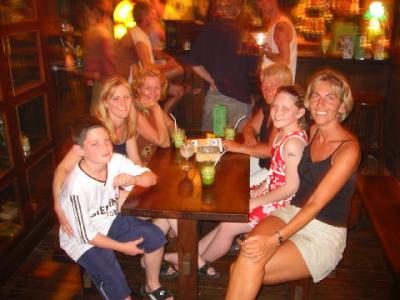 Andrew and Tina's family at the Irish Pub