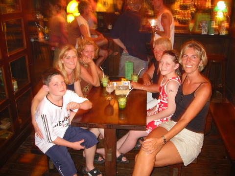 Andrew and Tinas family at the Irish Pub